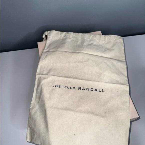 Loeffler Randall Metallic Ruffle Suede Lace Up Block Heels Black Size 8 - Picture 7 of 7